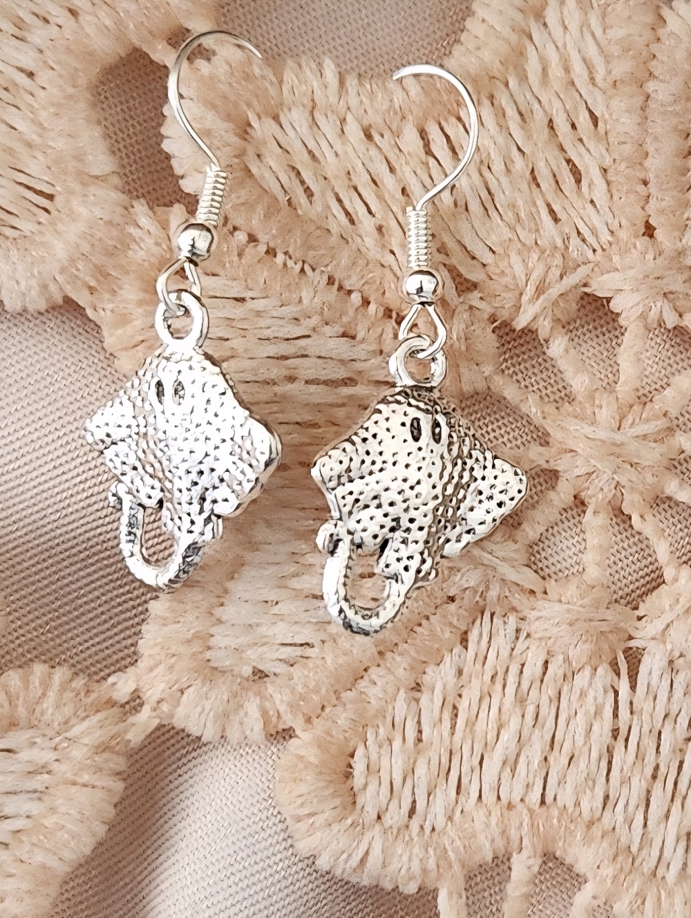 Manta Ray  Earrings Handmade By CCK